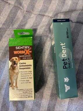 Entry SENTRY WormX Canine Anthelmintic Suspension - Green and Brown Packaging
